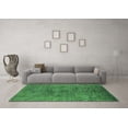 thumbnail image 3 of Ahgly Company Indoor Square Oriental Green Industrial Area Rugs, 4' Square, 3 of 4