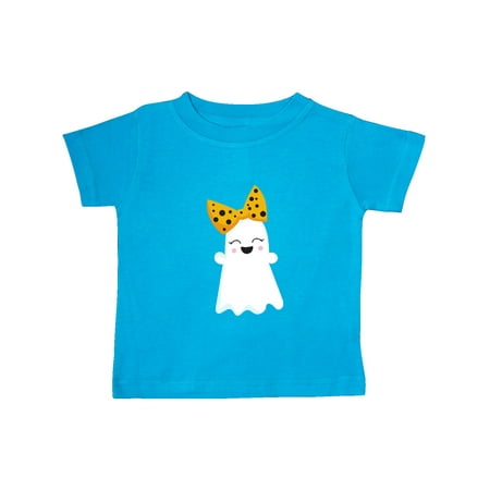 

Inktastic Cute Ghost Little Ghost Ribbon Halloween Gift Baby Girl T-Shirt