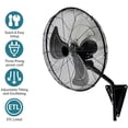 thumbnail image 6 of 2-Pack 20" Wall Mount Fan High Velocity up to 7000CFM, Oscillating Wall Fans with Remote Control, 3-Speed Adjustable Tilt & Timer for Home, Garage, Workshop, Black, 6 of 7