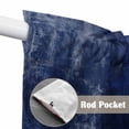 thumbnail image 2 of Navy Blue Kitchen Window Curtains, Swag Curtains Valance for Bedroom Living Room Bathroom, Retro Oil Painting Modern Abstract Art Aesthetics Rod Pocket Window Curtain Block Drapes 2 Panels 28"x36", 2 of 9