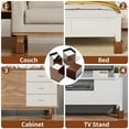 thumbnail image 6 of ZDDLOINP 4 Inch Bed Risers,Furniture Risers Heavy Duty Square,Width 3.1"-Height 2",Supports 6000 lbs - Protect Hardwood Floors from Scratches (4 Pack, Brown), 6 of 6
