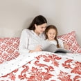 thumbnail image 5 of Feelyou Red Boho Damask Full Size Comforter Sets, Retro Western Fashion Bedding Sets, 3pcs, 5 of 8
