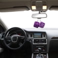 thumbnail image 2 of 1 Paire de dés Rétro Carrés en Peluche Duveteuse à Suspendre dans un Miroir avec des Points pour Décoration d'Ornement Intérieur de Voiture (Violet), 2 of 5