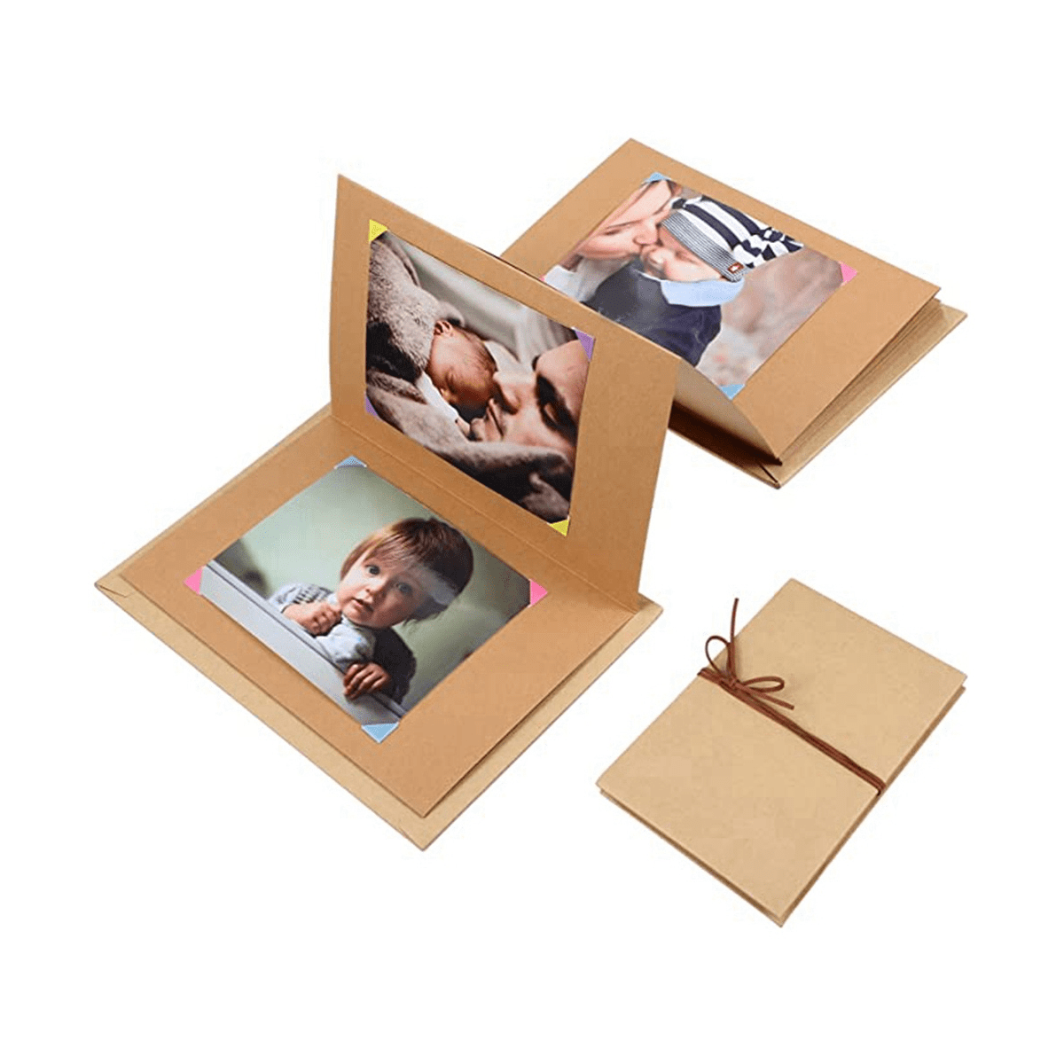 Album Photo Kraft Accordéon 36 Pages - Style Vintage - Cadeau Mariage, Anniversaire, Diplôme