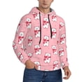 thumbnail image 2 of Cauagu pink Scarf bear for Men's Pullover Hooded Sweatshirt Athletic Casual Hoodie Aautumn Hoodie Sweatshirt for Men Pullover Casual Hooded Sweatshirt-4X-Large, 2 of 7