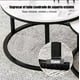 thumbnail image 3 of Mesa De Centro Doble Negro Y Blanco Redonda Moderna Negro, 3 of 5