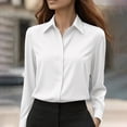 thumbnail image 2 of BWASD Sweatshirt for Women Long Sleeve Satin Solid Color Shirts Slim Fit Shirt Winter Going Out Tops White Size L Lightweight Sweaters Winter Clothes 2026, 2 of 9