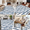 thumbnail image 5 of 6'x9' Area Rugs, Navy Blue Anchor Nautical Indoor Outdoor Area Rug for Living Room Bedroom, Coastal Ocean Blue Striped Washable Bathroom Rugs Kitchen Floor Carpet Mats Home Decor Aesthetic, 5 of 8
