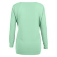 thumbnail image 5 of Viikei Womens Tops Long Sleeve,Womens Tops Clearance under $5 Fall Fashion,Oversized Tshirts for Women Solid Workout Sweatshirts Basic Long Sleeve Shirt Classic V-Neck Tops Sky Blue XXL, 5 of 5