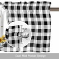thumbnail image 6 of Farm Animal Cow Valance Curtain for Windows Black Plaid Sunflower Floral Country Rod Pocket Curtain Valances Short Window Treatments Panels for Kitchen Bathroom Laundry Room Basement 56 x 16 Inch, 6 of 9