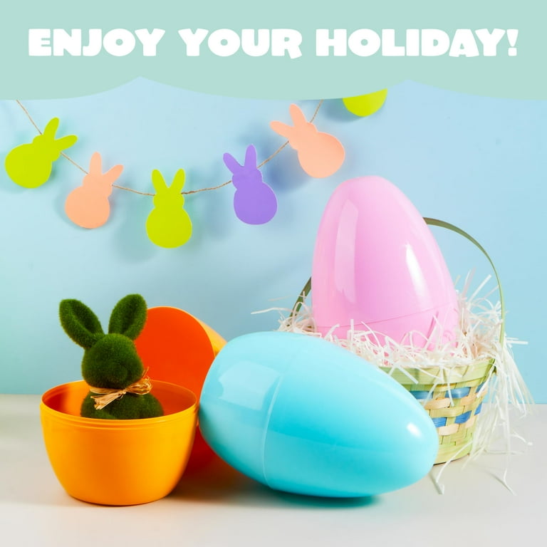 Cinnvoice 24 Pcs Unpainted Wooden Easter Eggs With Carton - DIY Craft Eggs For Painting & Decorating