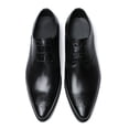thumbnail image 4 of Santimon Black Dress Shoes for Men Lace-up Casual Shoes Wedding Prom Business Oxford ShoesUS 7, 4 of 8