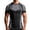 Black, variant on Men's Workout Shirts Quick Dry Seamless Short Sleeve Tshirts Breathable Compression Workout T-Shirt Geometric Print Athletic Tee For Gym Running Training