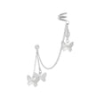 thumbnail image 2 of YYKihy Pierced One- Ear Double Clip Earrings Single Chain Earrings, 2 of 5