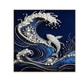 thumbnail image 2 of Pearl Painting Diy Kit, Ocean Whale 3D Raised Rhinestone Beaded Art Set, Ready-To-Create Mosaic Craft Kit, Great Stress Relief Handcraft For Adult Beginners, 2 of 7