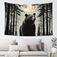 thumbnail image 6 of ZFLMY Bear Forest Full Moon Tapestry Home Decor for Wall Hanging, Bedroom, Living Room - 100% Polyester 60x40in, 6 of 7