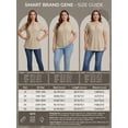 thumbnail image 3 of Cuteduck Womens Plus Size Short Sleeve Henley V-Neck Button Top Lace Textured Blouse 1X-5X, 3 of 9