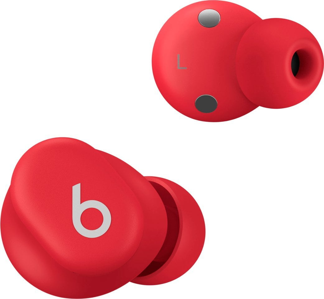 Restored Beats Solo Buds True Wireless Earbuds MUW03LL/A - Transparent Red (Refurbished)