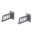 thumbnail image 1 of Soporte De Para Rack De Ropa Plegable Autoadhesivo De Montaje En Pared De 2 Piezas Gris Colco Almacenamiento en el hogar, 1 of 8