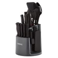 thumbnail image 4 of Farberware Classic 30-Piece Spin-N-Store Rotating Carousel Stainless Steel Knife Set & Tool Set Gray, 4 of 20