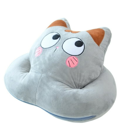 

Pillowblankettwo-in-oneofficequiltsleepingpillowairconditionerblanketcarcushionpillow，animalshape Gray 1.7cm F40533