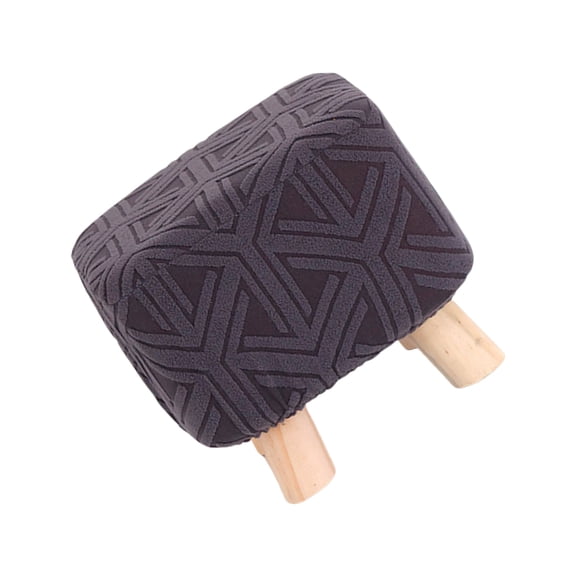 Elastic Footrest Foot Stool Slipcover Polyester Stretchy Fabric Protects Footrest from Scratches Elastic Bottom