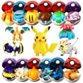 thumbnail image 5 of 2025 Figuras de acción de Pokémon, 12 estilos de juguete, modelo de bola variante, Pikachu, Gyarados, Lucario, monstruos de bolsillo, Koga, Ninja Frog, regalo de juguete, 5 of 5
