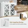 thumbnail image 4 of Topcobe Freestanding Kitchen Buffet Cabinet with Glass Doors and Adjustable Shelf, Storage Cabinets for Living Room-White, 4 of 11