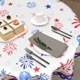thumbnail image 5 of 4th of July Memorial Day Round Tablecloth 60 Inch Waterproof Stars Patriotic Fireworks Balloon Table Cover Independence Day Table Cloths for Holiday Party Picnic Kitchen Dinner Decor, 5 of 6