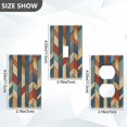 thumbnail image 7 of Yayeee Duplex Wall Plate 1-Gang 4.5"x2.7" Home Receptacle Light Switch Decorative Outlet Cover, Beige Geometric, 7 of 7