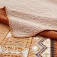 thumbnail image 7 of 2-Piece Twin Size Quilt Set - Orange Rust Bohemian Bedspread Coverlet with 1 Pillow Sham, Microfiber, 7 of 7