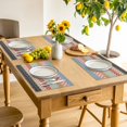 thumbnail image 5 of Placemat Boho Ethnic Placemats for Dining Table Bohemian Geometric Stripes Orange Washable Table Mats for Party Kitchen Dining Decoration, 5 of 7