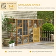 thumbnail image 6 of PawHut Catio Playground Outdoor Cat Enclosure, Wooden Outdoor Cat House Weatherproof for Multiple Cats, Shelves & Bridges, Yellow, 6 of 9