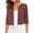 Wine, variant on Ladies Cropped Capelet Wrap 3/4 Sleeve Classic Polka Round Print Open Front Short Cardigan Soft Stretch Airy Versatile Layering Top For Bridal Beach Weekend Shopping Wear