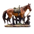 thumbnail image 2 of Figura de estatua de caballo, escultura decorativa coleccionable, adorno artístico para decoración del hogar, mesa, muebles, dormitorio, sala de estar Estilo B, 2 of 9