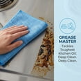 thumbnail image 5 of Unique Bargains 3pcs Microfiber Wash Cloths for Washing Dishes Rags Dark Blue 12" x 12", 5 of 8