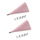 thumbnail image 3 of 2x manga pastelera de silicona y boquillas de acero inoxidable rosa Adepaton LN-0419, 3 of 7