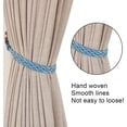 thumbnail image 3 of Cortinas tejidas a mano Cuerda atada Tipo simple Alzapaños para cortinas y accesorios (Azul) oso de fresa  Hogar, 3 of 5