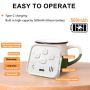 PULIVIA Visual Gravity Sensor Timer – Rotating Pomodoro Timer with Presets, LED Display, Rechargeable, Mute/Sound, Ideal for ADHD, Work, Kitchen – White