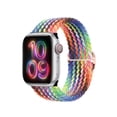 thumbnail image 1 of Adecuado para Apple Apple iwatch Correa de reloj plana para hebilla deslizante tejida de nailon arcoíris Correa elástica universal, 1 of 5