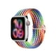thumbnail image 1 of Adecuado para Apple Apple iwatch Correa de reloj plana para hebilla deslizante tejida de nailon arcoíris Correa elástica universal, 1 of 5