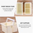 thumbnail image 2 of Brush 2Pcs Artist Brush Basin Plastic Brush Washer Mark Brush Basin Watercolor Paint Brush Washing Basin to Soak, Shape and Hold Washing Machine, 2 of 5