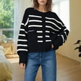 thumbnail image 2 of Cardigan Sweaters for Women 100% Cotton Button-Down Oversized Knit Outerwear Fall Tops for Women 2025, 2 of 4