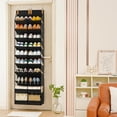 thumbnail image 4 of VOZOGO 20-30 Pairs Over the Door Shoe Organizer, Clear Pockets Hanging Shoe Storage for Closet, 10-Tier Door Shoes Rack, Handing Shoes Holder Fit All the Family's Sneakers, Boots, Heels, Black, 4 of 9