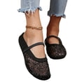 thumbnail image 6 of Willtoo Mary Jane Mules for Women Mesh Mary Jane Flats Summer Slip on Shoes Women No Back Woven Hollow Ballet Flat Shoes, 6 of 6