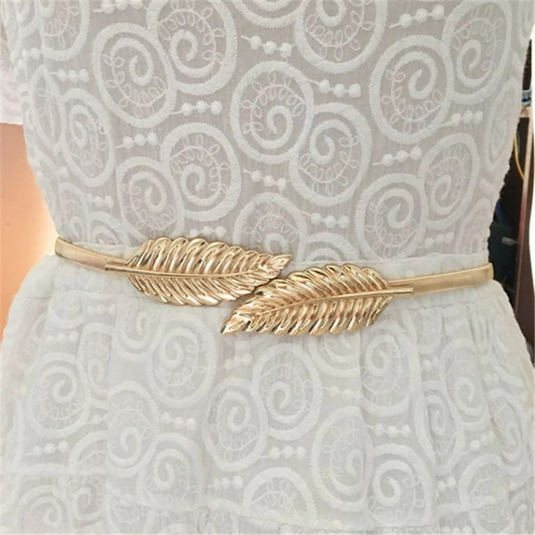Stylish Golden Leaf Stretch Elastic Chain Metal Clasp Waist Dress Belt Women Fashion Waistband - Walmart.com Stylish Golden Leaf Stretch Elastic Chain Metal Clasp Waist Dress Belt Women Fashion Waistband - Walmart.com