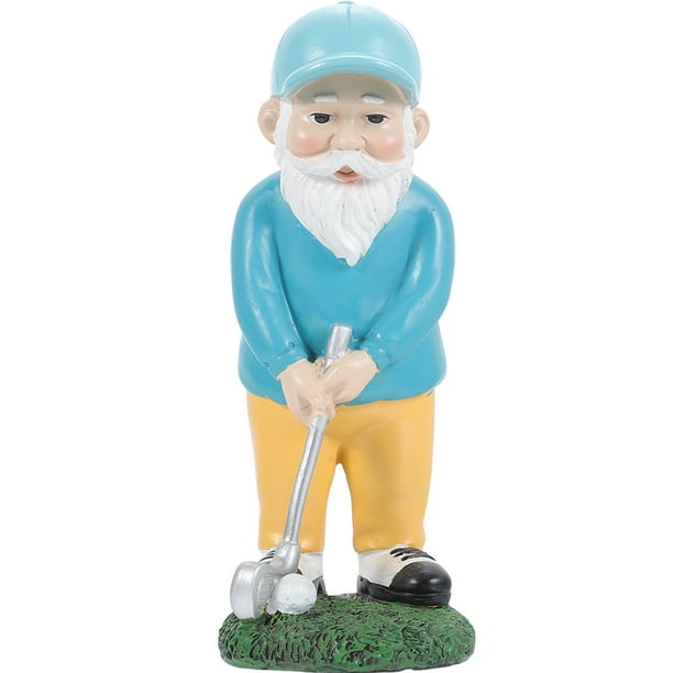 Rosarivae Golfing Gnome Funny Statue Resin Ornament Creative Decoration ...