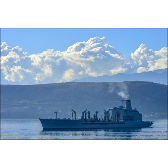 24"x36" Gallery Poster, fleet replenishment oiler USNS Leroy Grumman (T-AO 195)