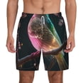thumbnail image 2 of Picia Bird5 pattern Mens Swim Trunks with Compression Liner Stretch Beach Shorts Quick Dry with Zipper Pockets No-Chafing Board Shorts-XX-Large, 2 of 9