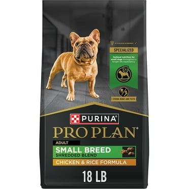 Purina Pro Plan Small Breed Dog Food Shredded Blend Chicken and Rice Formula With Guaranteed Live Probiotics - 18 lb. Bag